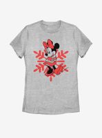 Disney Mickey Mouse Minnie Snowflake Womens T-Shirt