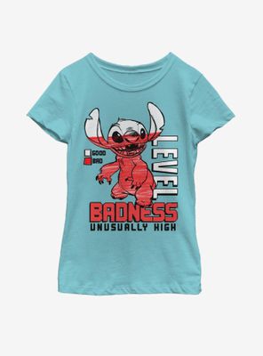 Disney Lilo And Stitch Badness Level Youth Girls T-Shirt