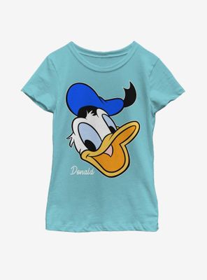 Disney Donald Duck Big Face Youth Girls T-Shirt
