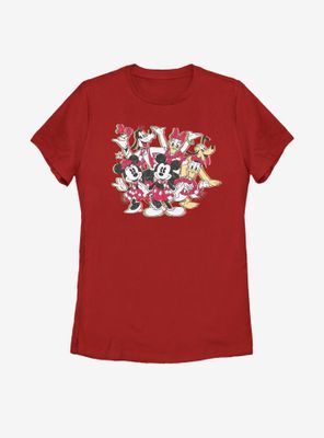 Disney Mickey Mouse Sensational Holiday Womens T-Shirt