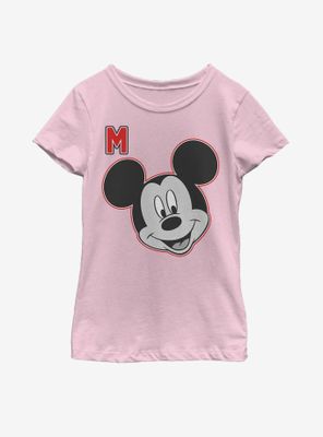 Disney Mickey Mouse Letter Youth Girls T-Shirt