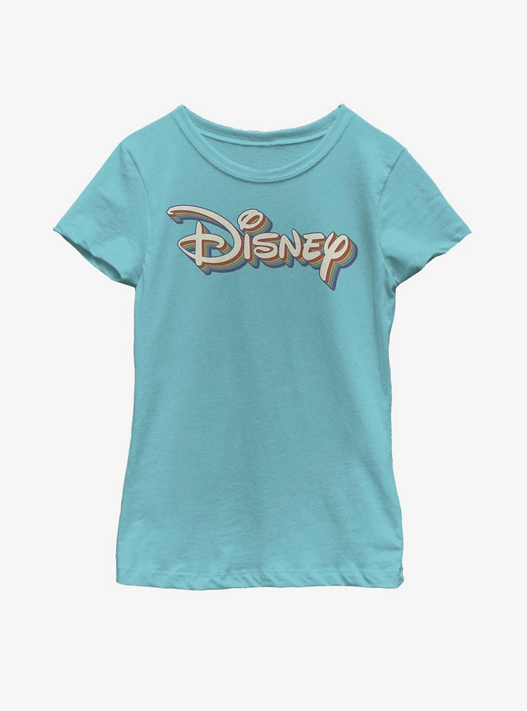 Disney Retro Rainbow Logo Youth Girls T-Shirt