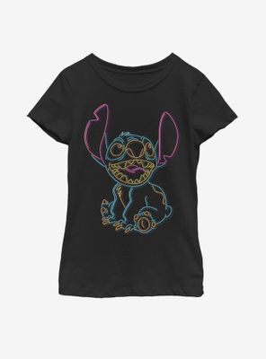 Disney Lilo And Stitch Neon Youth Girls T-Shirt