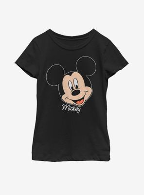 Disney Mickey Mouse Big Face Youth Girls T-Shirt