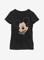 Disney Mickey Mouse Big Face Youth Girls T-Shirt