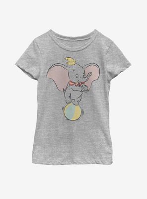 Disney Dumbo Ball Pose Youth Girls T-Shirt