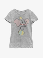 Disney Dumbo Ball Pose Youth Girls T-Shirt