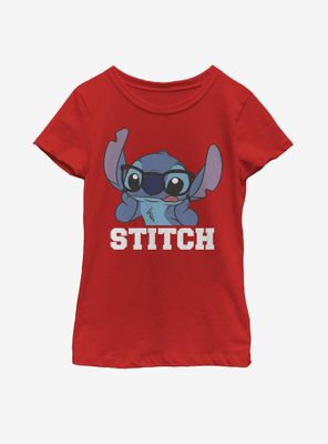 Disney Lilo And Stitch Thinking Glasses Youth Girls T-Shirt