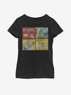 Disney Dumbo Comic Panel Youth Girls T-Shirt