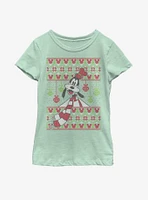 Disney Goofy Ornament Christmas Pattern Youth Girls T-Shirt