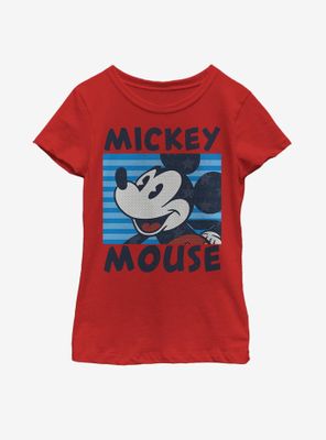 Disney Mickey Mouse Stripes Youth Girls T-Shirt
