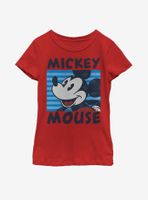 Disney Mickey Mouse Stripes Youth Girls T-Shirt