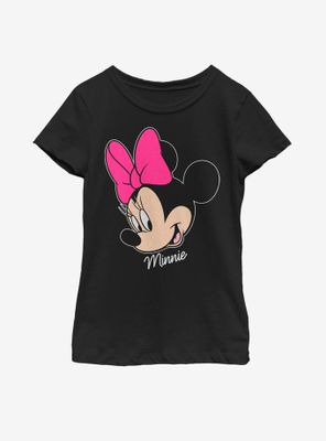 Disney Mickey Mouse Minnie Big Face Youth Girls T-Shirt