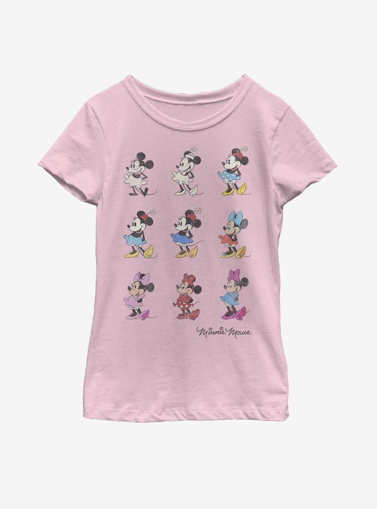 Disney Mickey Mouse Minnie Evolution Youth Girls T-Shirt