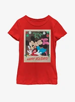 Disney Mickey Mouse Holiday Polaroid Youth Girls T-Shirt