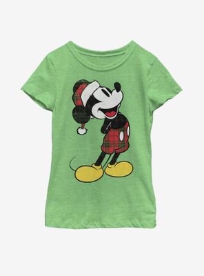Disney Mickey Mouse Plaid Youth Girls T-Shirt