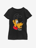 Disney Mickey Mouse Pluto Big Face Youth Girls T-Shirt