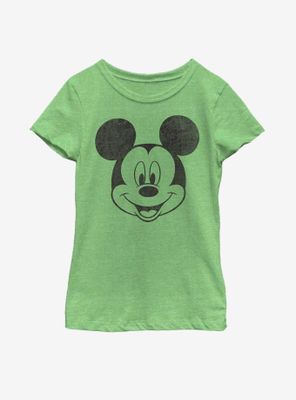 Disney Mickey Mouse Face Youth Girls T-Shirt