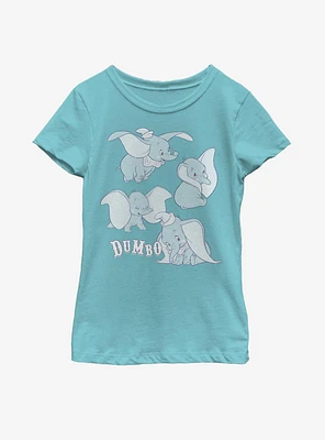 Disney Dumbo Poses Youth Girls T-Shirt