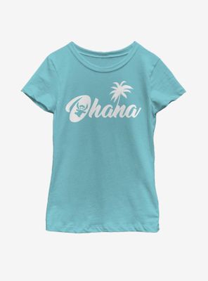Disney Lilo And Stitch Silhouette Ohana Youth Girls T-Shirt