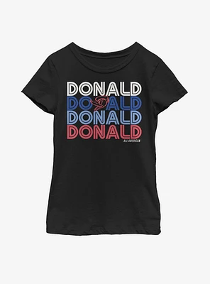 Disney Mickey Mouse Retro Stack Donald Youth Girls T-Shirt