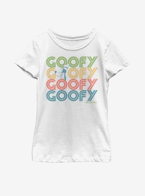 Disney Mickey Mouse Retro Stack Goofy Youth Girls T-Shirt