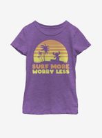 Disney Lilo And Stitch Surf More Worry Less Youth Girls T-Shirt