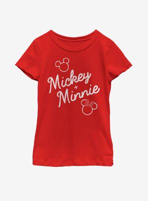 Disney Mickey Mouse Signed Together Youth Girls T-Shirt