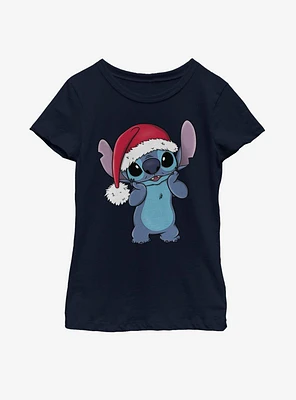Disney Lilo And Stitch Santa Youth Girls T-Shirt