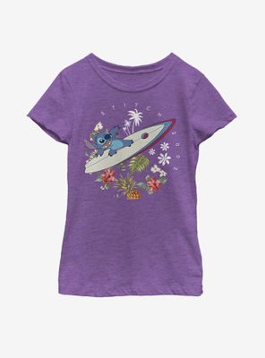 Disney Lilo And Stitch Surfer Dude Youth Girls T-Shirt