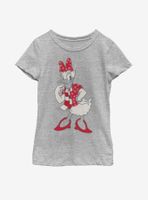 Disney Mickey Mouse Snowflaked Daisy Youth Girls T-Shirt