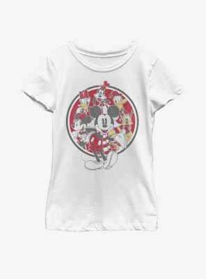 Disney Mickey Mouse Vintage Friends Youth Girls T-Shirt