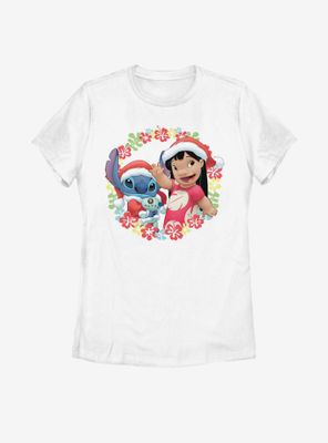 Disney Lilo And Stitch Holiday Ohana Womens T-Shirt
