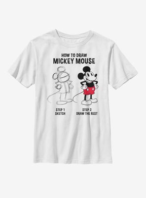 Disney Mickey Mouse Drawing Youth T-Shirt