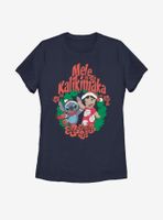 Disney Lilo And Stitch Mele Kalikimaka Womens T-Shirt