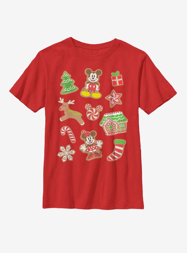 Disney Mickey Mouse Gingerbread Icons Youth T-Shirt