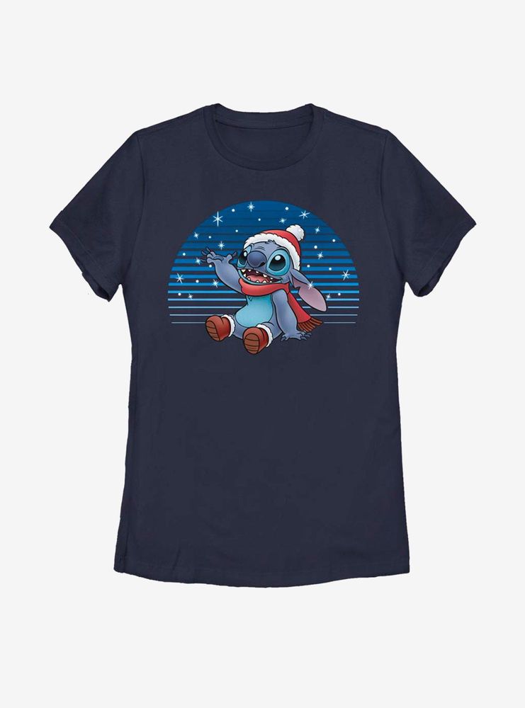 Disney Lilo And Stitch Snowing Womens T-Shirt