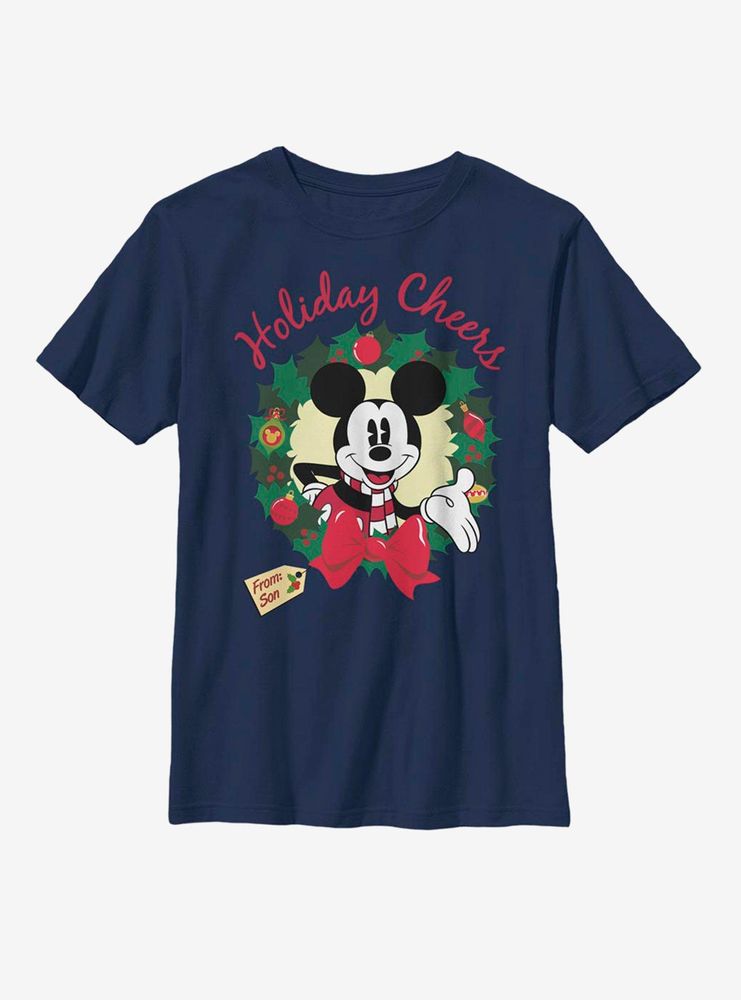 Disney Mickey Mouse Holiday Cheer Son Youth T-Shirt