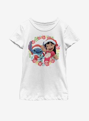 Disney Lilo And Stitch Holiday Ohana Youth Girls T-Shirt