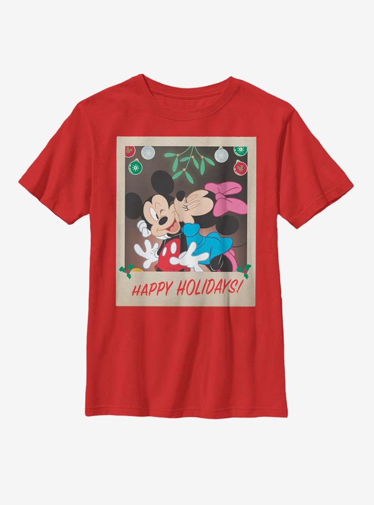 Disney Mickey Mouse Holiday Polaroid Youth T-Shirt