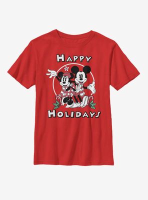 Disney Mickey Mouse & Minnie Holiday Youth T-Shirt