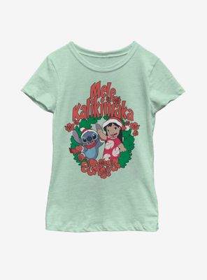 Disney Lilo And Stitch Mele Kalikimaka Youth Girls T-Shirt