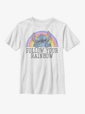 Disney Lilo And Stitch Follow Your Rainbow Youth T-Shirt