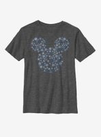 Disney Mickey Mouse Ears Snowflakes Youth T-Shirt