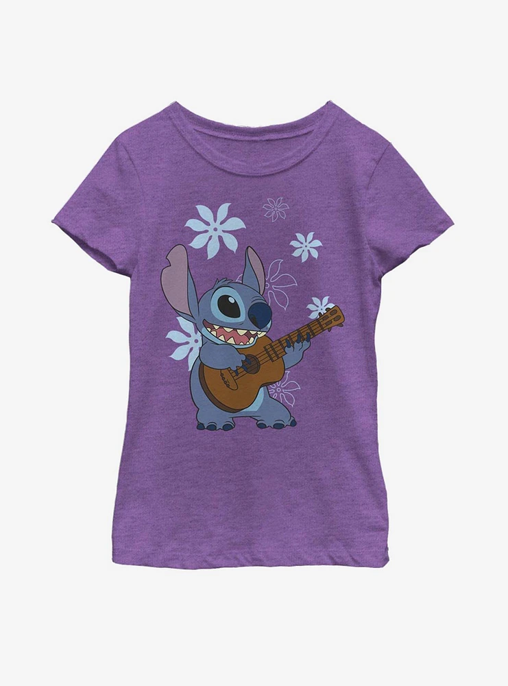 Disney Lilo And Stitch Ukulele Youth Girls T-Shirt