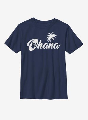 Disney Lilo And Stitch Silhouette Ohana Youth T-Shirt