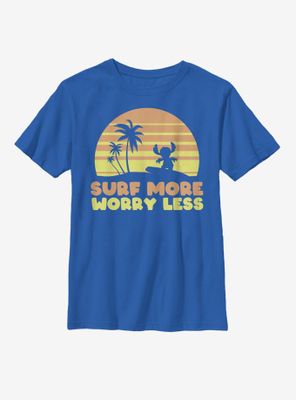 Disney Lilo And Stitch Surf More Worry Less Youth T-Shirt