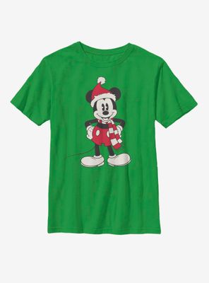 Disney Mickey Mouse Santa Hat Youth T-Shirt