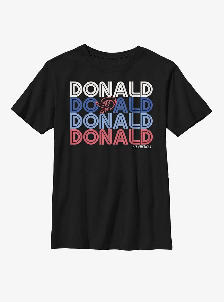 Disney Mickey Mouse Retro Stack Donald Youth T-Shirt