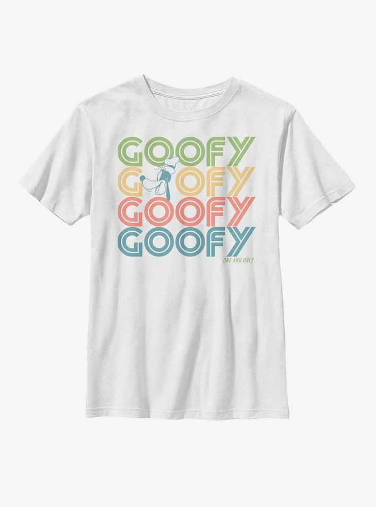 Disney Mickey Mouse Retro Stack Goofy Youth T-Shirt